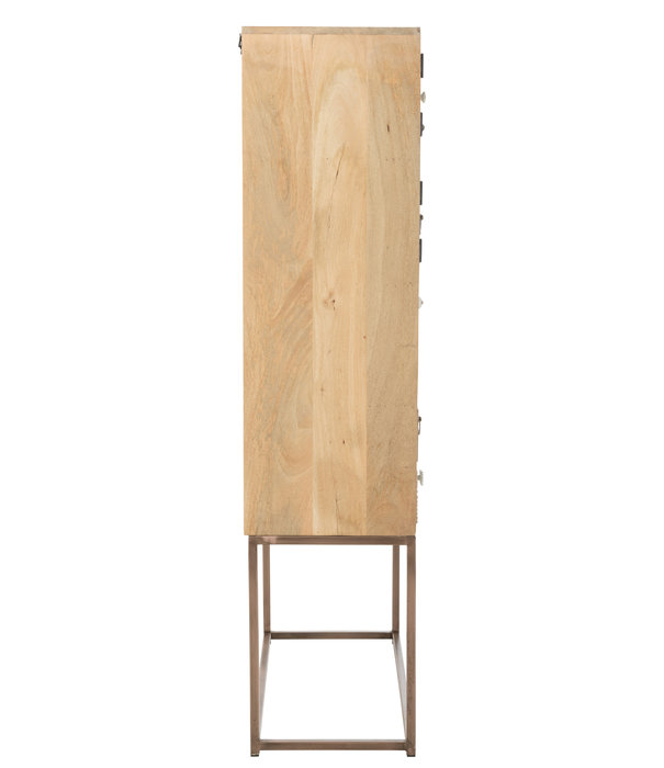 Duverger® Impression - Ablageschrank - Holz - beige - 4 Türen - 6 Schubladen - 4 Nischen - Holzrahmen