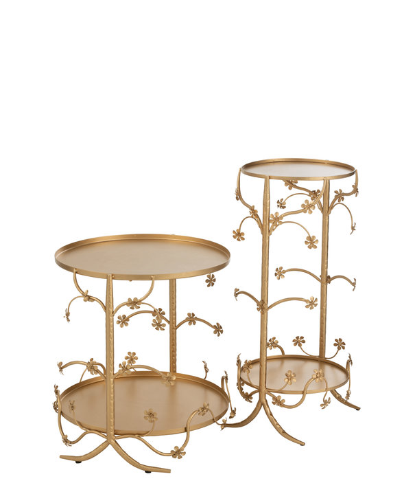 Duverger® Royal - Table d'appoint - ronde - métal - haute - or