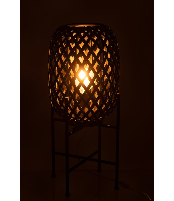 Duverger® Bambusa - Lampadaire - ovale - bambou - noir - 1 point lumineux