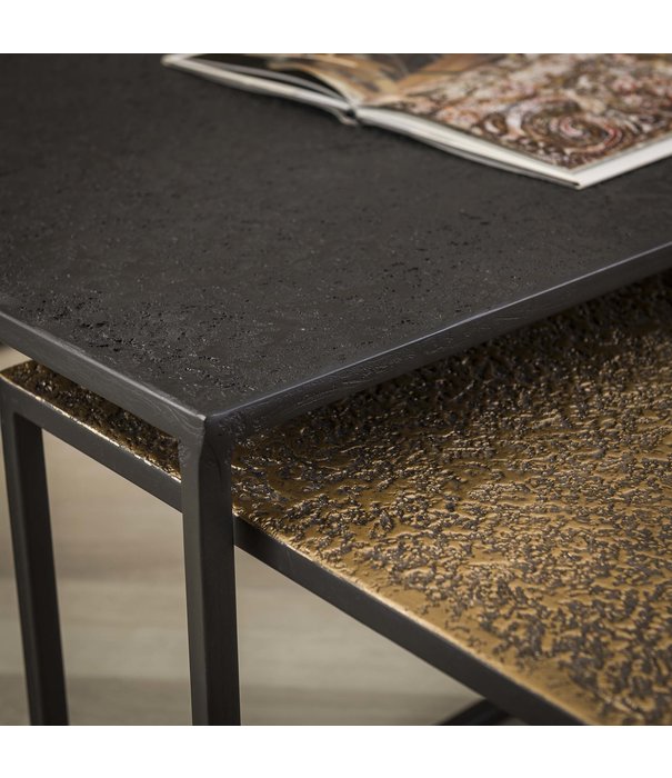Duverger® Centurion - Table basse - set of 2 - bronze - noir - structure en métal
