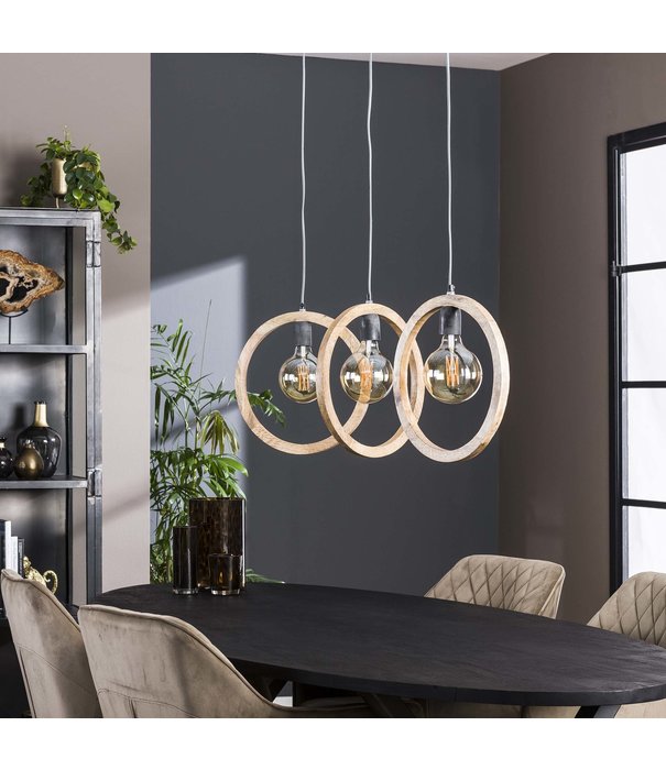 Duverger® Circular - Hanglamp - mango - rond - 3 lichtpunten