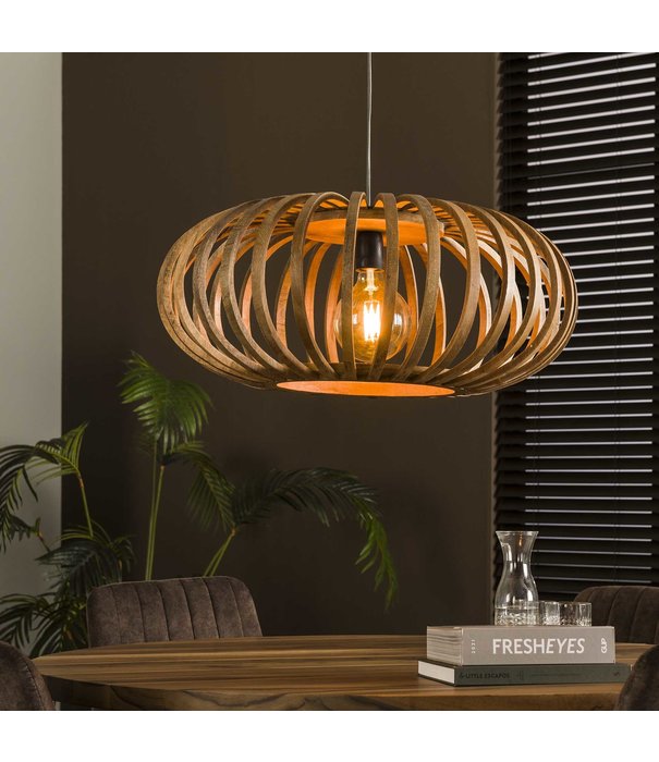 Duverger® Staked Mango - Lampe suspendue - mangue massif - 1 point lumineux