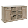 Cottage - Dressoir - hout - grey wash - 6 manden - 2 lades - 2 deuren - landelijk