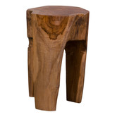 Nordic Teak - Tabouret de bar - teck - naturel - 3 pieds