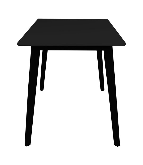 Duverger® Gummi - Eettafel - rechthoekig - MDF - rubberhout - zwart