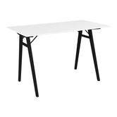 Gummi - Bureau - MDF - wit - rubberhout - zwart
