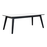 Pined - Salontafel - rechthoekig - MDF - wit - pijnboomhout - zwart
