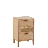 Palm - Commode - rotin - naturel - 3 tiroirs - petit