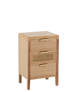 Palm - Commode - rotin - naturel - 3 tiroirs - petit