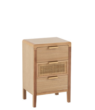 Palm - Commode - rotin - naturel - 3 tiroirs - petit