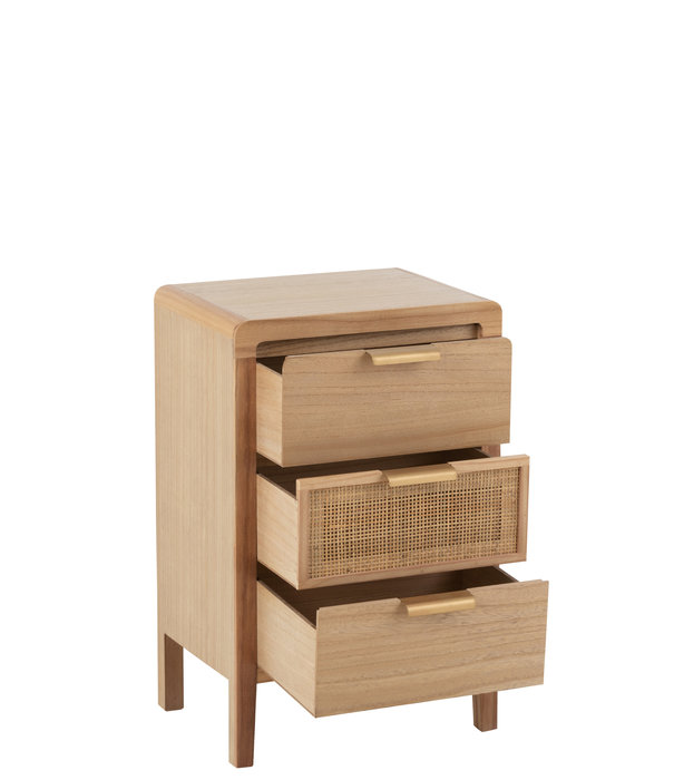 Duverger® Palm - Commode - rotin - naturel - 3 tiroirs - petit