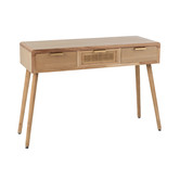 Palm - Table d'appoint - rotin - naturel - 3 tiroirs