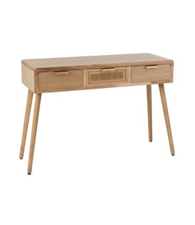 Palm - Table d'appoint - rotin - naturel - 3 tiroirs