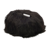 Woolly Pouf - Pouf - Tierfell - Schaf - natürlich schwarz - rund - Ø60