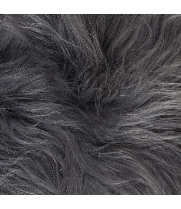 Duverger® Woolly - Manteau animal - mouton - gris foncé - poils longs - Islande