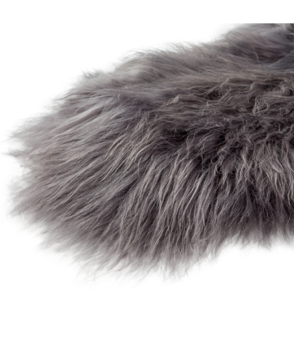 Duverger® Woolly - Tierfell - Schaf - dunkelgrau - langhaarig - Island