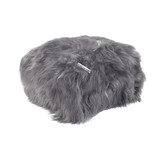 Woolly Pouf - Pouf - fourrure animale - mouton - gris - carré