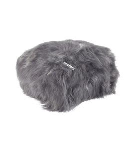 Woolly Pouf - Pouf - Tierfell - Schaf - grau - quadratisch