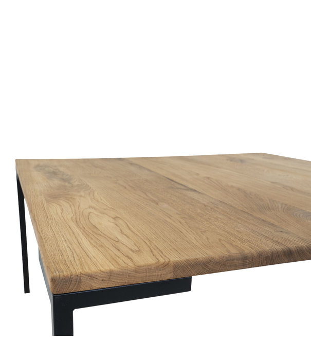 Duverger® Oaked - Couchtisch - rechteckig - Eiche natur - geölt – Stahlbeine