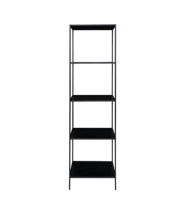 Duverger® Scandirack - Rack - aggloméré - noir - châssis acier - 5 étagères - petit