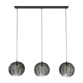 Metal Claw - Hanglamp - metaal - zwart - bruin - 3 lichtpunten