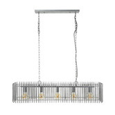 Folsom - Lampe suspendue - métal - vieil argent - 5 points lumineux