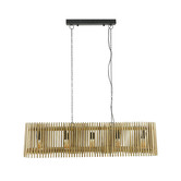 Hawaii - Lampe suspendue - rectangulaire - mangue naturel - 5 points lumineux