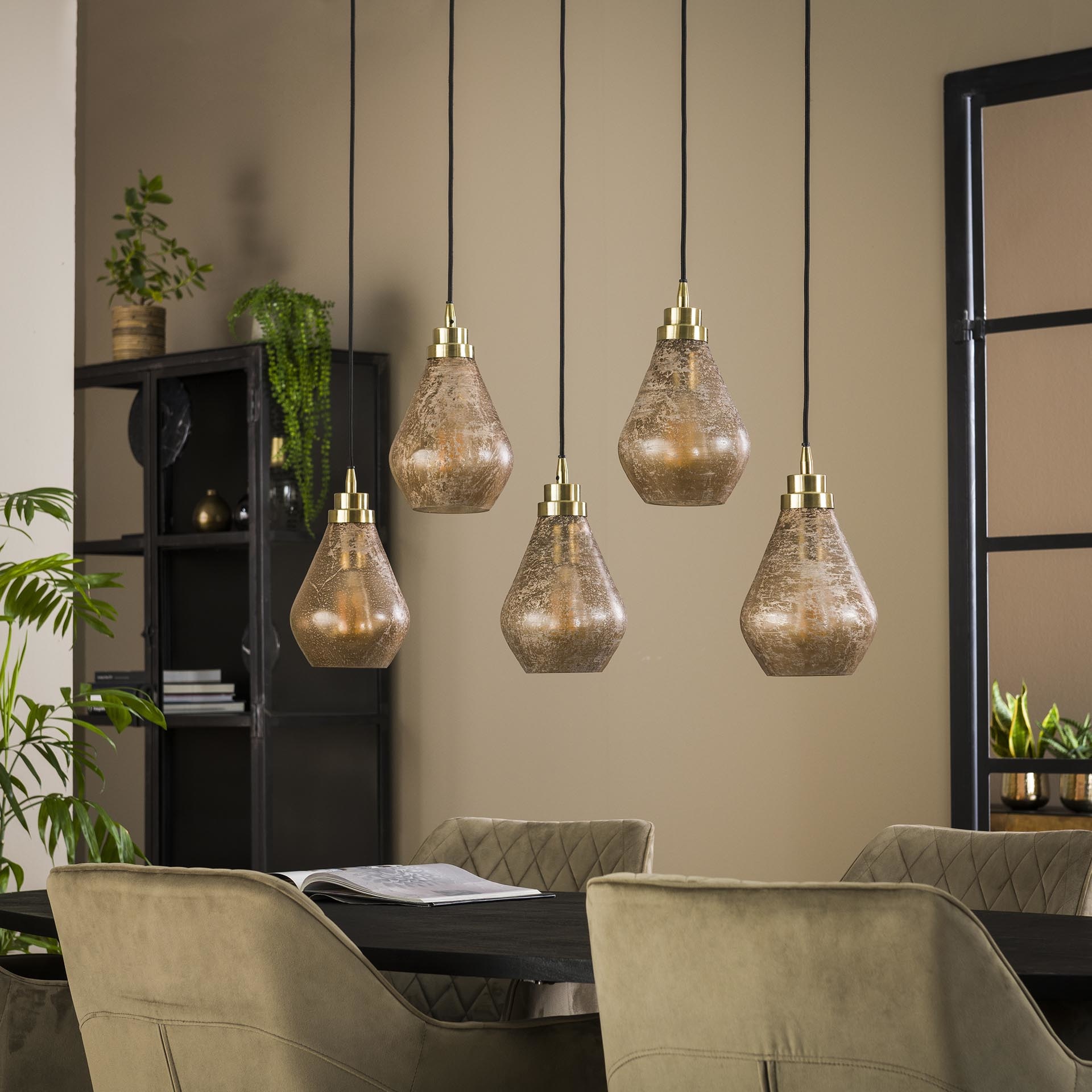 Pint - Hanglamp - glas bruin - 5 - DuVerger Home
