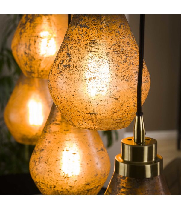 Duverger® Pint - Lampe suspendue - verre - brun - 5 lumières
