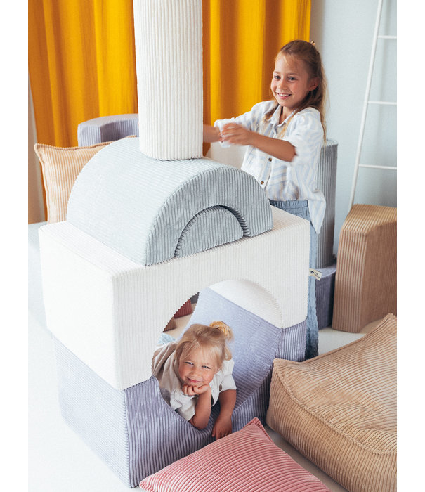 WigiWama Tiny Castle - Spielset - Blueberry - blau - gerippter Samt