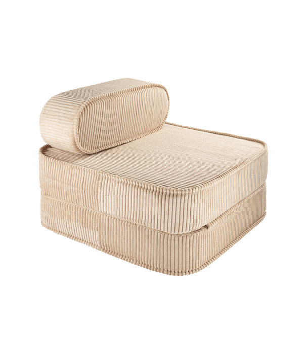 WigiWama Flip Chair - Kindersessel - Brown Sugar - braun - gerippter Samt