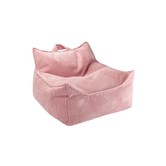 Beanie - Beanbag - Pink Mousse - rose - perles EPS - velours côtelé