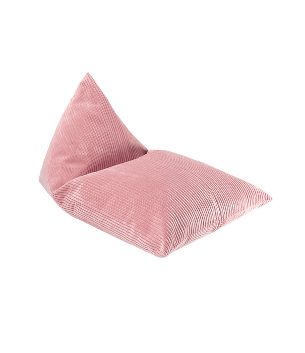 WigiWama Mini Loungie - Kinderzitzak - Pink Mousse - roze - ribfluweel