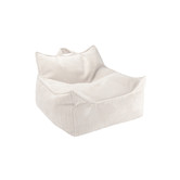 Beanie - Sitzsack - Marshmallow - weiß - EPS-Perlen - gerippter Samt
