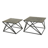 Picnic - Salontafel - set van 2 - metaal - brons antiek