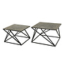 Picnic - Salontafel - set van 2 - metaal - brons antiek