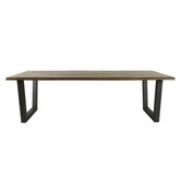 Cask - Eettafel - rechthoek - 240cm - Saja - naturel - metalen frame - donkergrijs