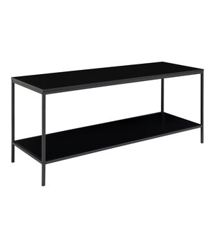 Scandibasic - TV-Schrank - schwarz - Melaminspanplatte - 2 Einlegeböden - Stahlrahmen - schwarz - 100x45x36cm