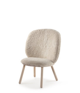 Ash - Chaise longue - frêne - peau de mouton - naturel