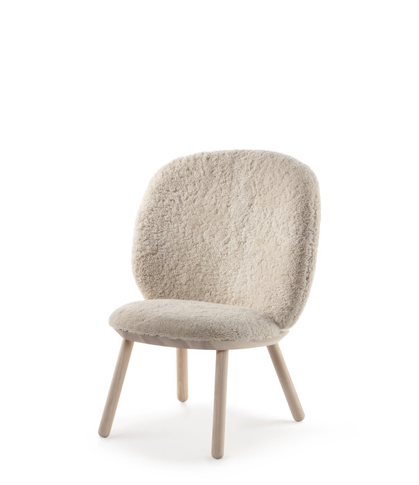 EMKO Ash - Chaise longue - frêne - peau de mouton - naturel