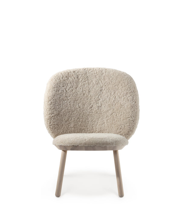 EMKO Ash - Chaise longue - frêne - peau de mouton - naturel