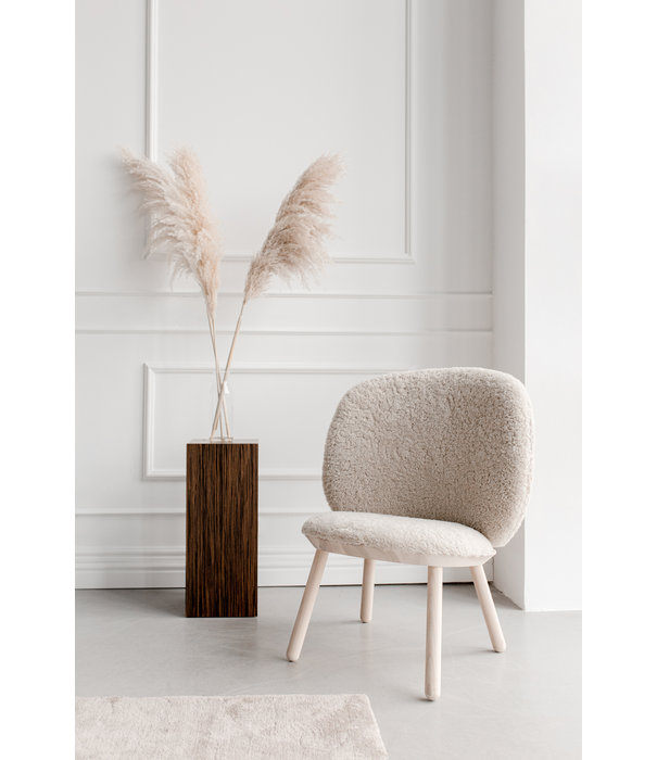 EMKO Ash - Chaise longue - frêne - peau de mouton - naturel