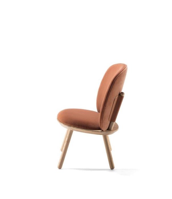 EMKO Ash - Chaise longue - frêne - velours - terracotta