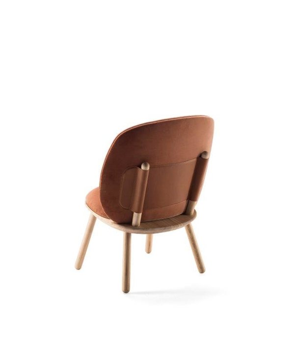 EMKO Ash - Chaise longue - frêne - velours - terracotta