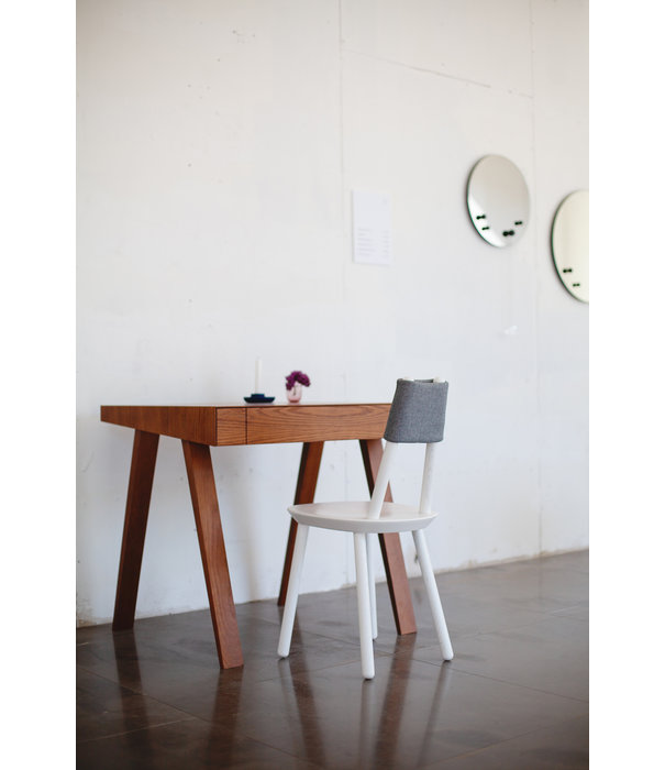 EMKO Ash - Chaise de salle à manger - frêne - blanc - dossier en mousse