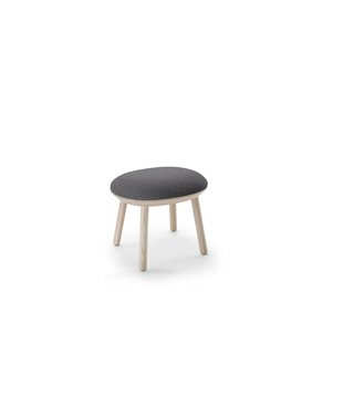 Ash - Poef - essenhout - stof Kvadrat - grijs