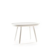 Ash - Table d'appoint - ronde carrée - frêne - blanc - moyen