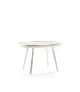 Ash - Table d'appoint - ronde carrée - frêne - blanc - moyen