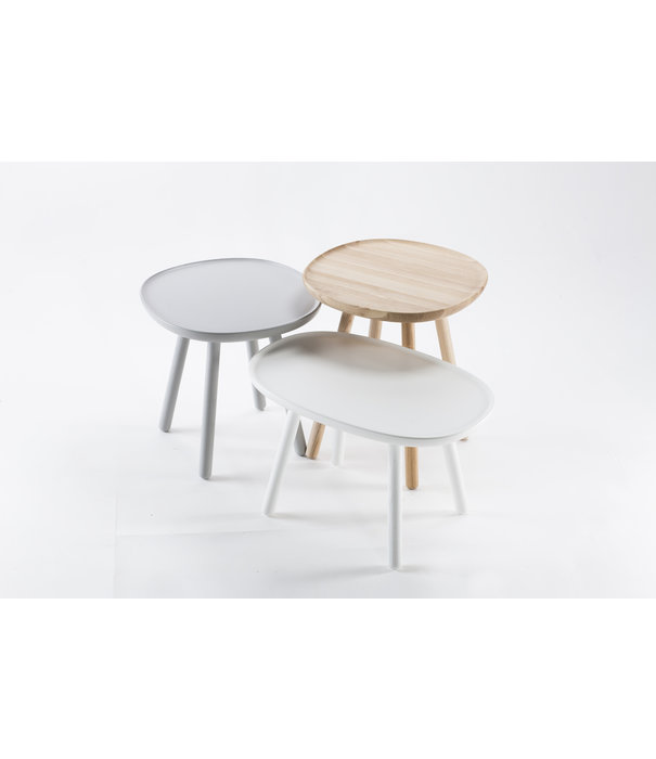 EMKO Ash - Table d'appoint - ronde carrée - frêne - blanc - moyen