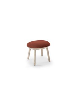 Ash - Tabouret - frêne - tissu Kvadrat - cognac